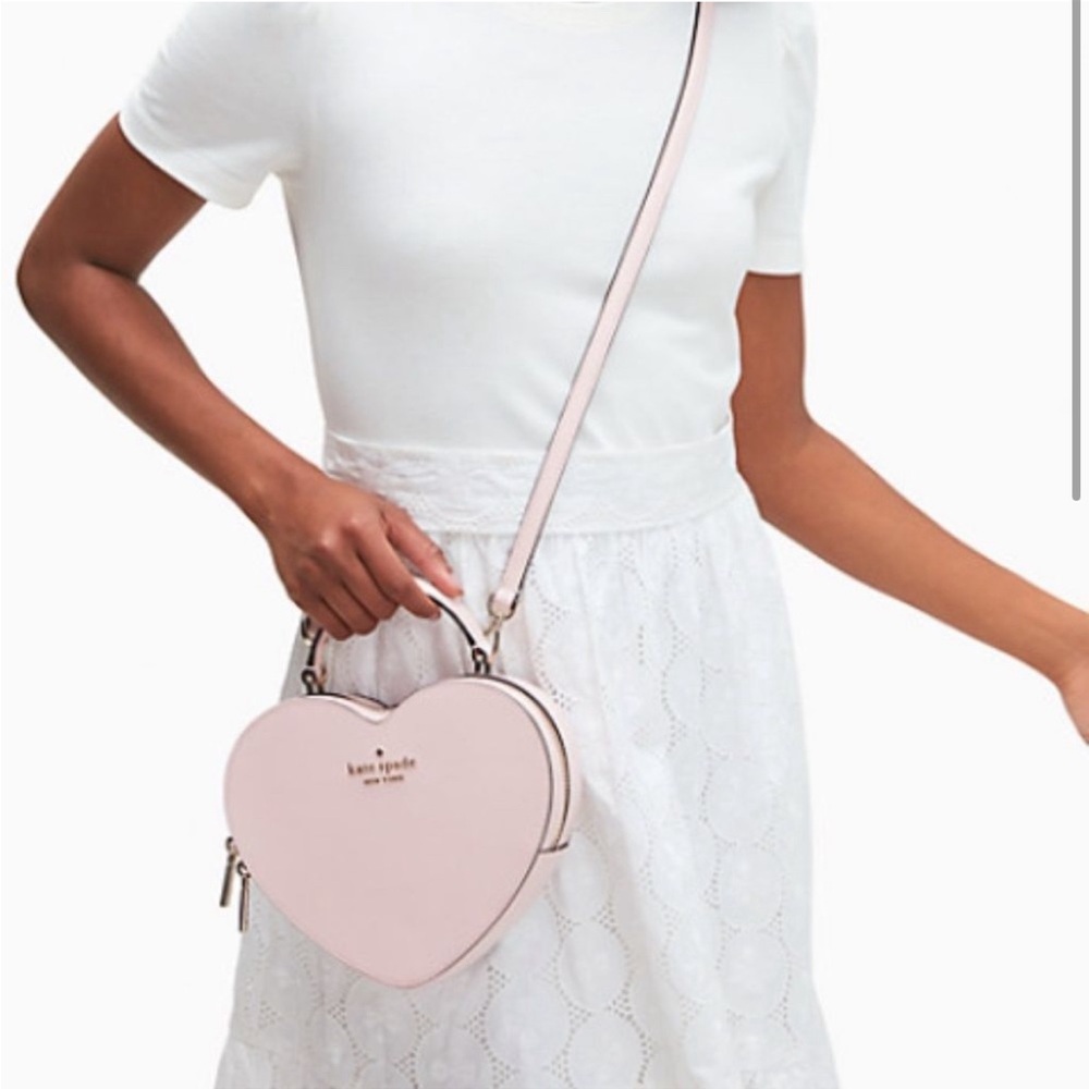 Limited Kate Spade New York Love Shack Heart Leather Crossbody